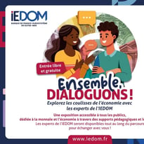 Exposition sur l'économie "Ensemble dialoguons" de l'IEDOM au Théâtre Aimé Césaire