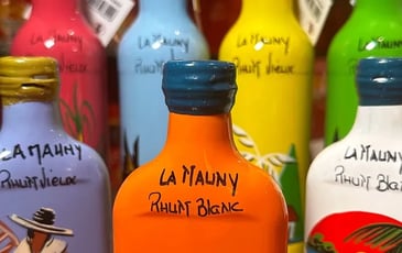 Peinture sur bouteilles de verre à Maison La Mauny avec Tatanka