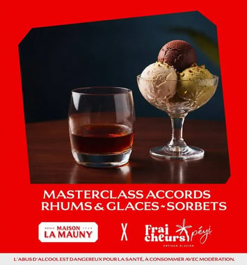 Masterclass accords rhums Maison La Mauny et glaces et sorbets de Fraîcheurs Péyi